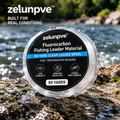 zelunpve™ Fluorocarbon Fishing Leader Material, 50-Yard Clear Leader Spool for Freshwater Rigging