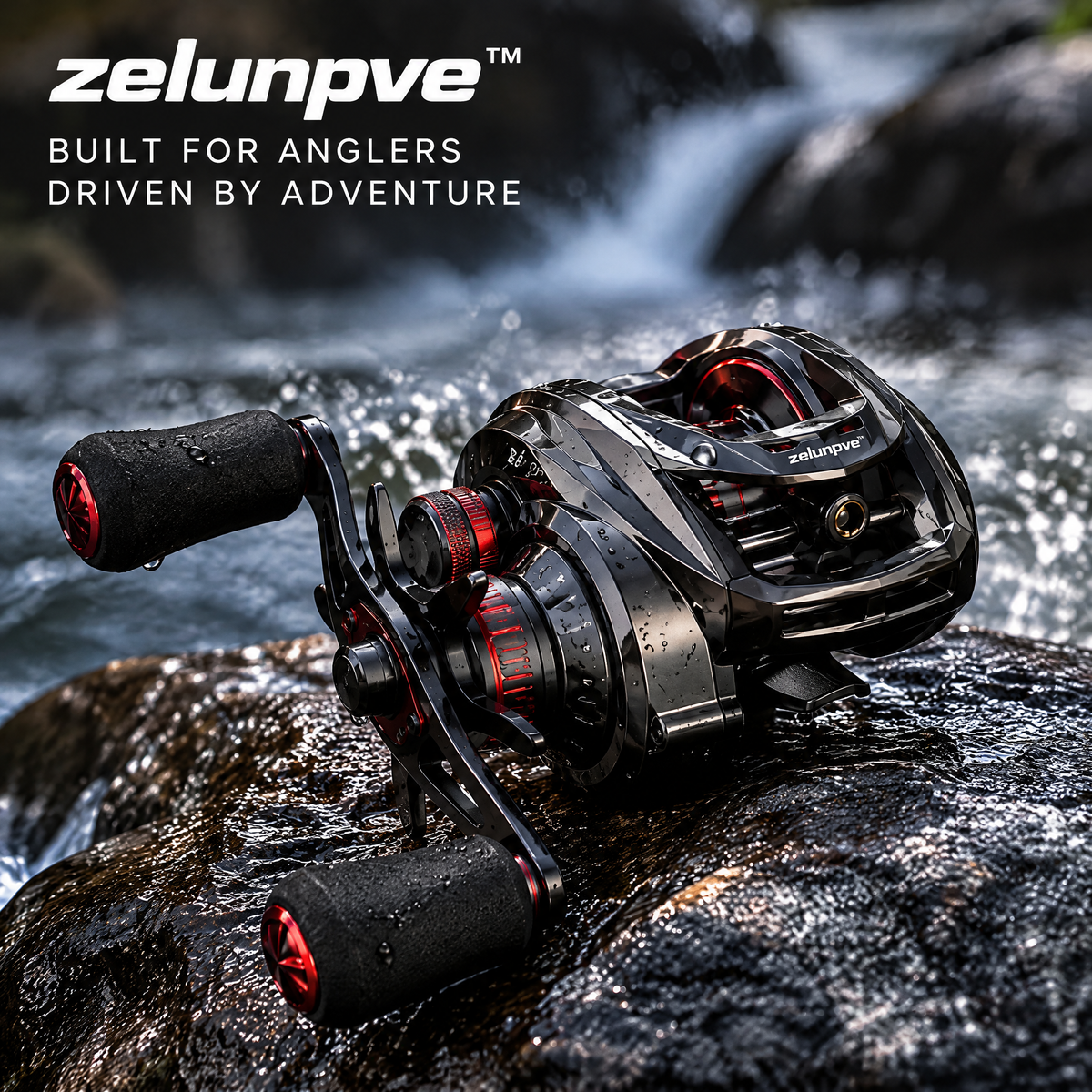 zelunpve™ Low-Profile Baitcasting Reel, 6.3:1 Gear Ratio, Magnetic Cast Control & Star Drag
