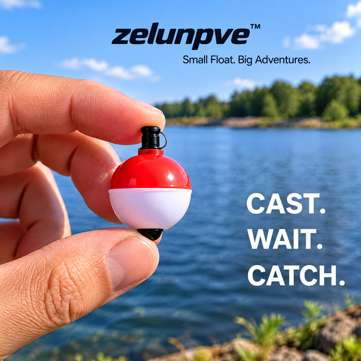 zelunpve™ 12-Pack Spring-Clip Fishing Bobbers, Assorted Round Floats with Split-Color Tops
