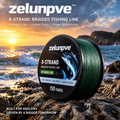 zelunpve™ 8-Strand Braided Fishing Line, 150-Yard Spool, PE Main Line for Spinning & Casting Reels