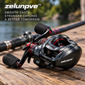 zelunpve™ Low-Profile Baitcasting Reel, 6.3:1 Gear Ratio, Magnetic Cast Control & Star Drag